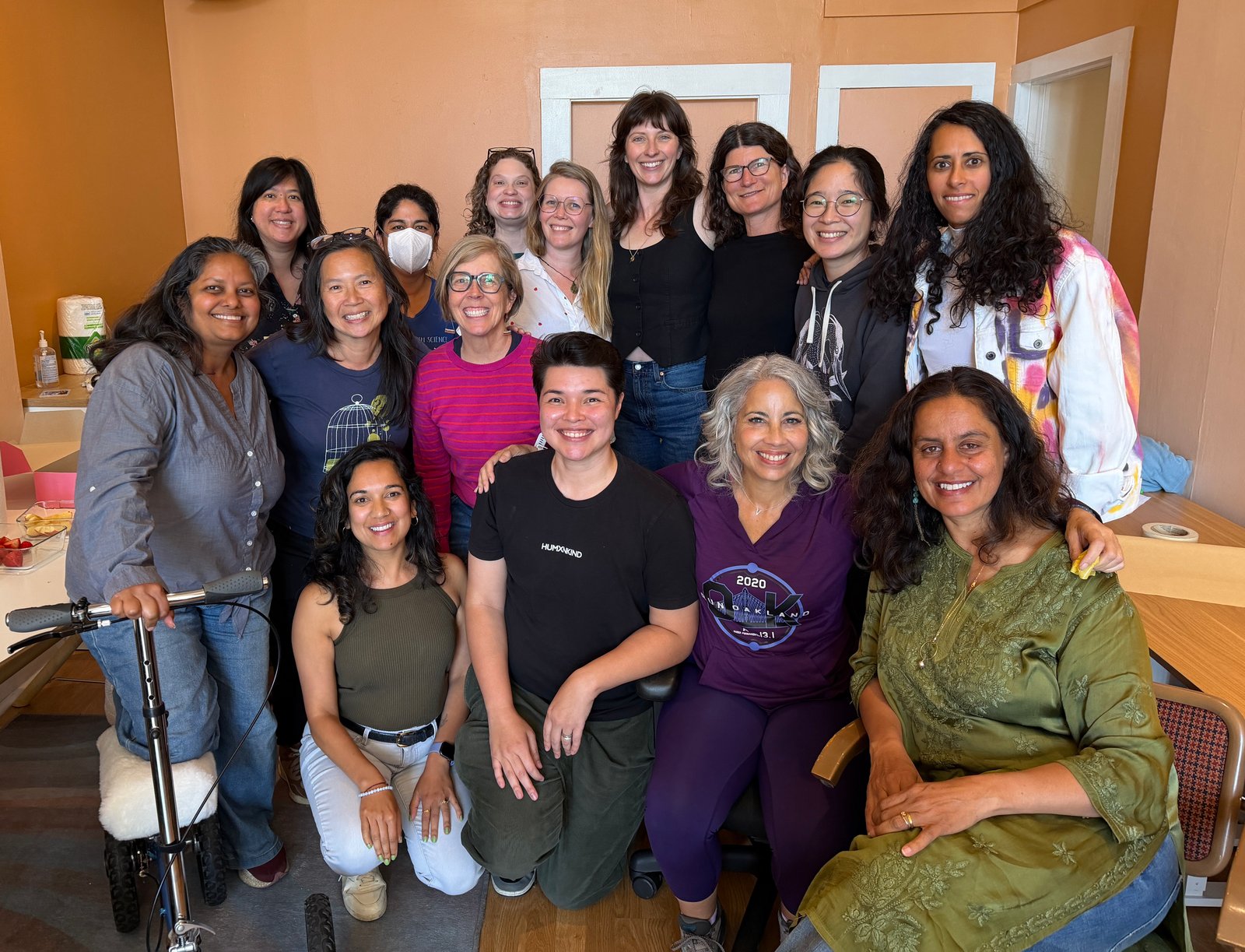 Members of Our Space Berkeley gathered together in the space